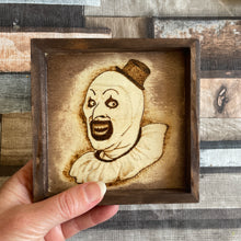 Load image into Gallery viewer, Horror Character Pyrography Art | Hand-Burned Wooden Horror Icons | Woodburning Fan Art