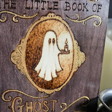 Load image into Gallery viewer, Ghost Wooden Box | Wood Book Shaped Box with Ghost Stories Design