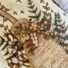 Load image into Gallery viewer, Forest Witch Broomstick Art| Pyrography Witchcraft Decor | Hand-Burned Wooden Broom Altar Art| Wiccan Artwork | Handmade