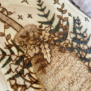 Forest Witch Broomstick Art| Pyrography Witchcraft Decor | Hand-Burned Wooden Broom Altar Art| Wiccan Artwork | Handmade
