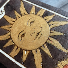 Load image into Gallery viewer, The Sun Tarot Box - Pyrography - Woodburning