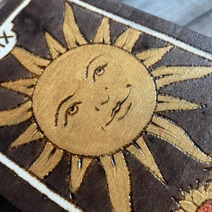 The Sun Tarot Box - Pyrography - Woodburning