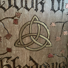 Load image into Gallery viewer, Book of Shadows Wooden Box | Pyrography | Woodburning | Book Box