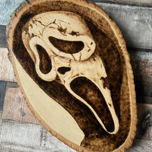 Load image into Gallery viewer, Ghostface Pyrography Art | Woodburning | Horror Character Home Decor | Halloween | Scream