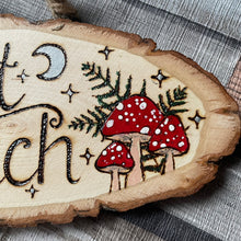 Load image into Gallery viewer, Forest Witch Wooden Sign, Woodburning, Pyrography