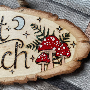 Forest Witch Wooden Sign, Woodburning, Pyrography