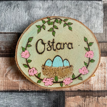 Load image into Gallery viewer, Ostara Altar Decoration | Pagan Celebration | Witch Sabbat | Woodburning | Pyrography