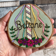 Load image into Gallery viewer, Beltane Altar Decoration | Witch Sabbats | Pagan Celebration |Woodburning | Pyrography