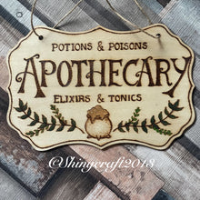 Load image into Gallery viewer, Apothecary Wooden Sign, Woodburning, Pyrography