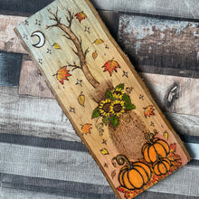 Load image into Gallery viewer, Witch’s Broomstick Wooden Sign, Woodburning Pyrography Art