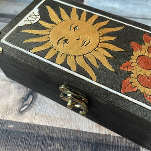 The Sun Tarot Box - Pyrography - Woodburning