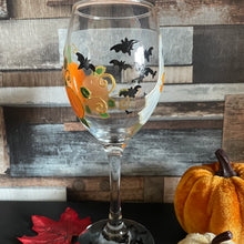 Load image into Gallery viewer, Handpainted Halloween Wine Glass |Halloween Party Decor