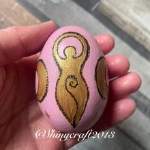 Load image into Gallery viewer, Ostara Triple Goddess Wooden Egg Atar Decoration