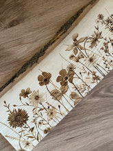 Load image into Gallery viewer, Where the Wildflowers Grow Pyrography Art