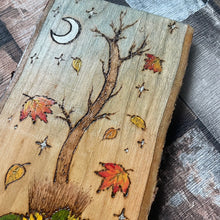 Load image into Gallery viewer, Witch’s Broomstick Wooden Sign, Woodburning Pyrography Art