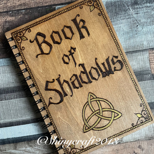Book of Shadows Wooden Notebook