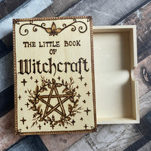 Load image into Gallery viewer, Witch Wooden Book Box | Woodburning | Pyrography | Witchcraft Gift