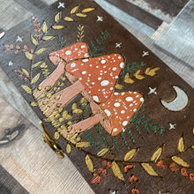 Load image into Gallery viewer, Wooden Box with Mushroom Design - Pyrography - Woodburning - Forest Witch - Cottage Core