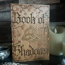 Load image into Gallery viewer, Book of Shadows Wooden Box | Pyrography | Woodburning | Book Box
