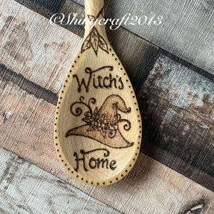 Wooden Spoon in Various Designs, Pyrography, Woodburning