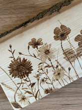 Load image into Gallery viewer, Where the Wildflowers Grow Pyrography Art