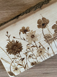 Where the Wildflowers Grow Pyrography Art