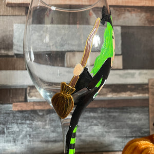 Witch Handpainted Wine Glass | Can be Customised and Personalised