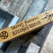 Load image into Gallery viewer, Kitchen Witch Wooden Book Box | Woodburning | Pyrography