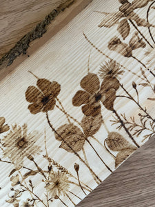 Where the Wildflowers Grow Pyrography Art