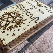 Load image into Gallery viewer, Witch Wooden Book Box | Woodburning | Pyrography | Witchcraft Gift