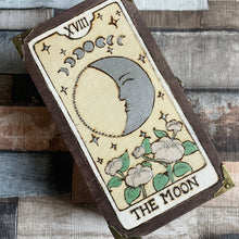 Load image into Gallery viewer, The Moon Tarot Card Box| Tarot Art | Woodburning | Pyrography