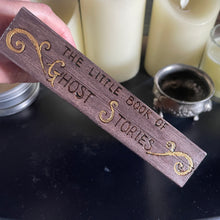 Load image into Gallery viewer, Ghost Wooden Box | Wood Book Shaped Box with Ghost Stories Design