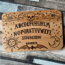 Load image into Gallery viewer, Ouija Wooden Chopping Board | Beech Wood Pyrography | Woodburning