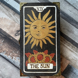 The Sun Tarot Box - Pyrography - Woodburning