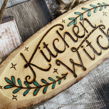 Load image into Gallery viewer, Kitchen Witch Wooden Sign | Pyrography | Woodburning