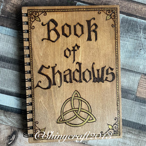 Book of Shadows Wooden Notebook