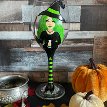 Load image into Gallery viewer, Witch Handpainted Wine Glass | Can be Customised and Personalised