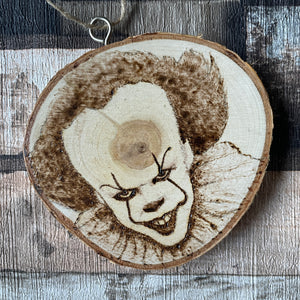 Horror Character Pyrography Wooden Hanging Decorations | Woodburning Halloween Decor