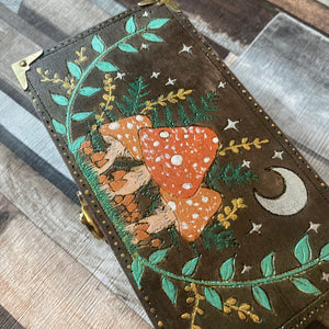 Wooden Box with Mushroom Design - Pyrography - Woodburning - Forest Witch - Cottage Core