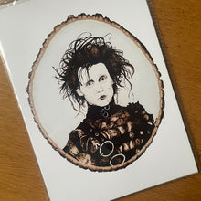 Load image into Gallery viewer, Edward Scissorhands Original Woodburning Art, Prints also available