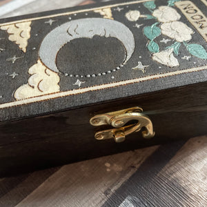 The Moon Tarot Box - Pyrography - Woodburning