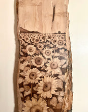 Load image into Gallery viewer, Pyrography Wall Art - Sunflower Fields Forever