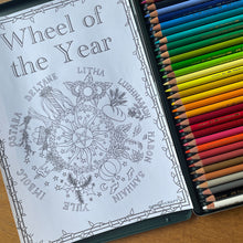 Load image into Gallery viewer, Wheel of the Year Colouring Book | Downloadable Colouring Sheets for all the Pagan / Witch Sabbats