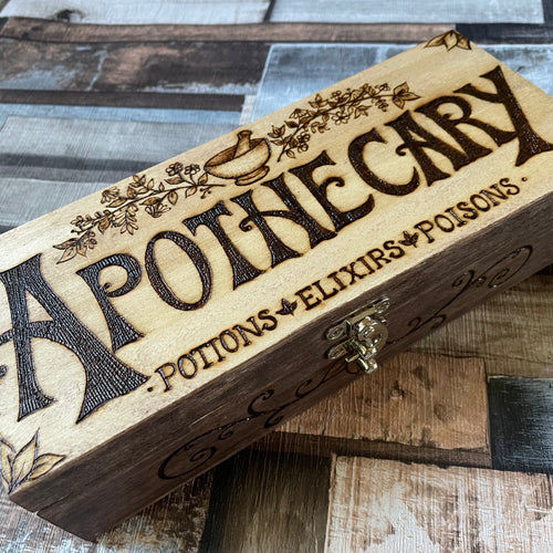 Apothecary Box - Woodburning - Pyrography