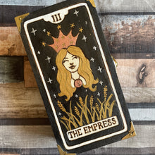 Load image into Gallery viewer, The Empress Wooden Tarot Box | Woodburning | Pyrography | Witch Gift