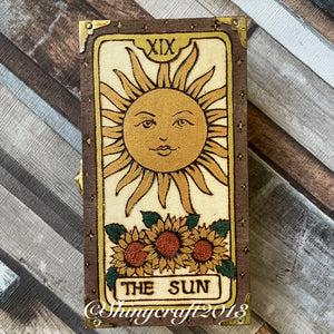 The Sun Tarot Box - Pyrography - Woodburning