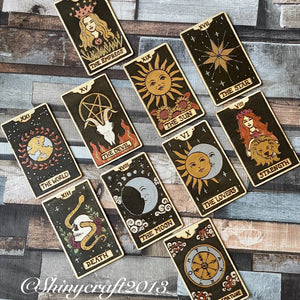 Wooden Tarot Card - Pyrography - Woodburning - Tarot Decoration