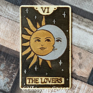 Wooden Tarot Card - Pyrography - Woodburning - Tarot Decoration