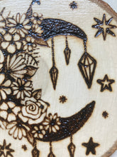 Load image into Gallery viewer, Crescent Moon Wood Art