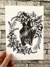 Load image into Gallery viewer, Bat Print of my Original Ink Drawing